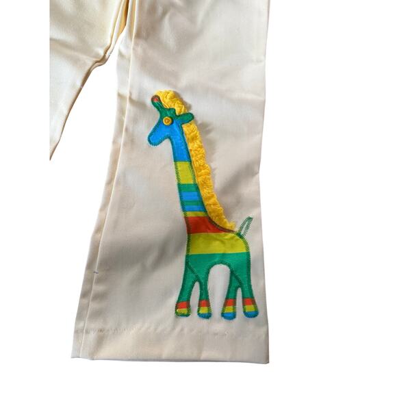 NWT just girls deadstock yellow embroidered pants - Picture 6 of 7